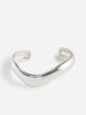 Madewell Organic Chunky Cuff Bracelet in Silver NWOT